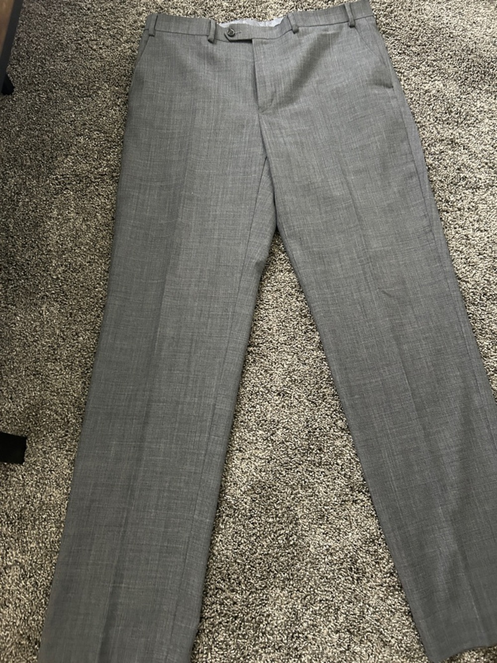 Chaps Men's Light Gray Dress Trousers